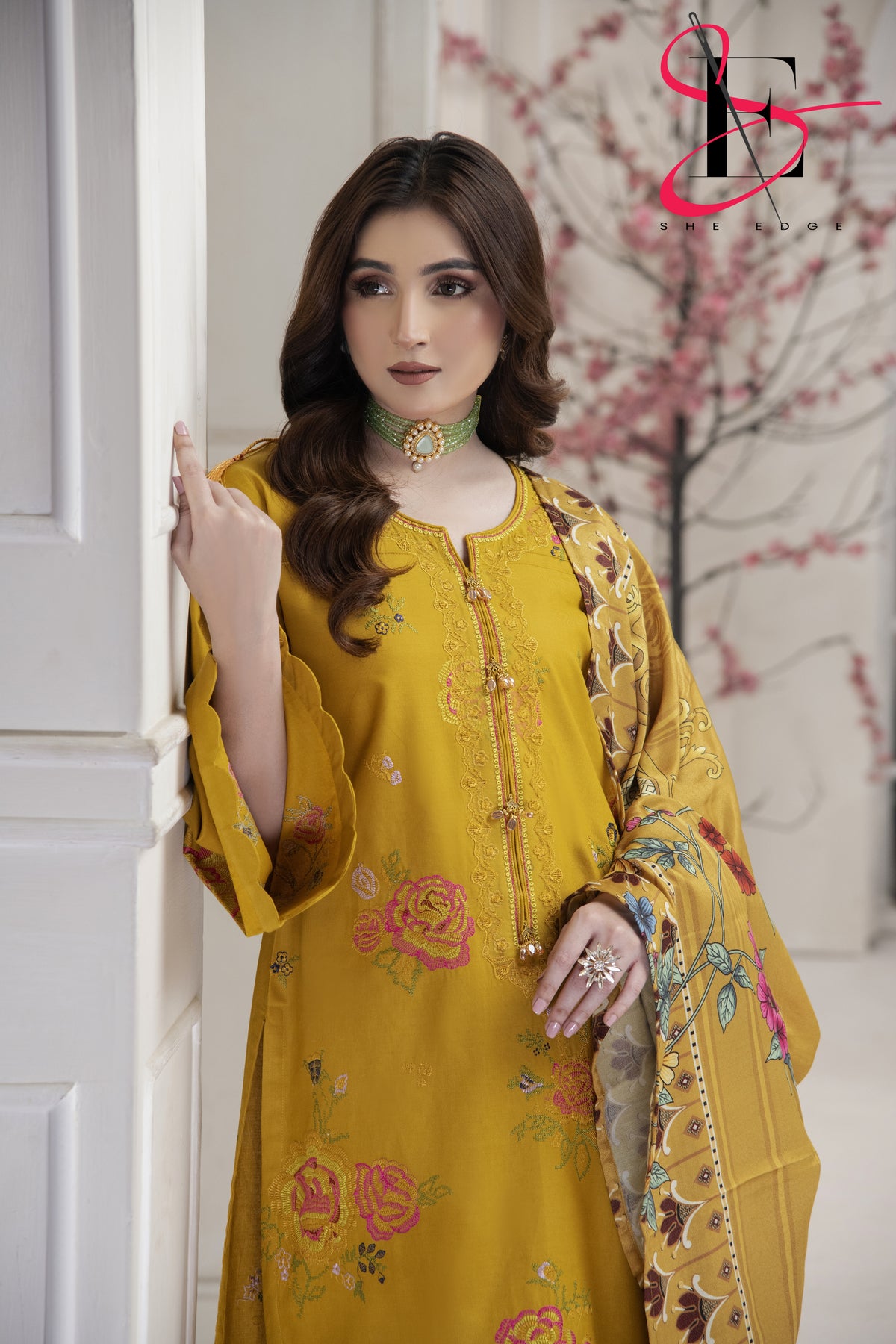 Three Piece Stitched Embroidered Suit - Winters 2024