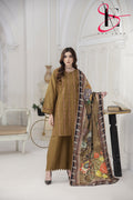 Three Piece Stitched Embroidered Suit - Winters 2024