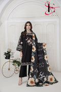Three Piece Stitched Embroidered Suit - Winters 2024