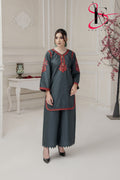 Two Piece Stitched Embroidered Suit -  Winters 2024