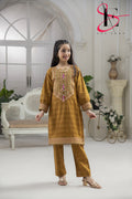 Two Piece Stitched Kids Embroidered Suit -  Winters 2024