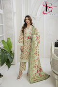 Three Piece Stitched Embroidered Suit - Winters 2024