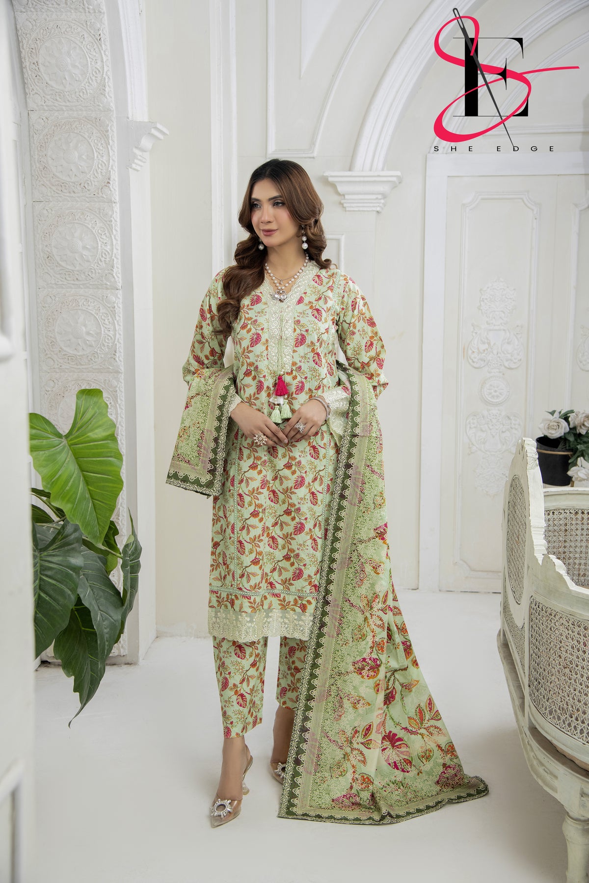 Three Piece Stitched Embroidered Suit - Winters 2024