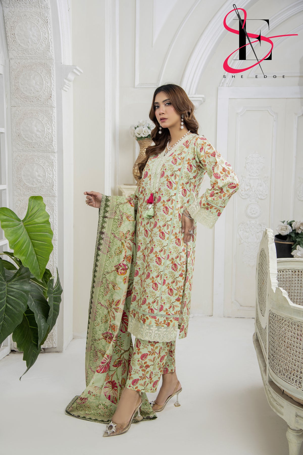 Three Piece Stitched Embroidered Suit - Winters 2024