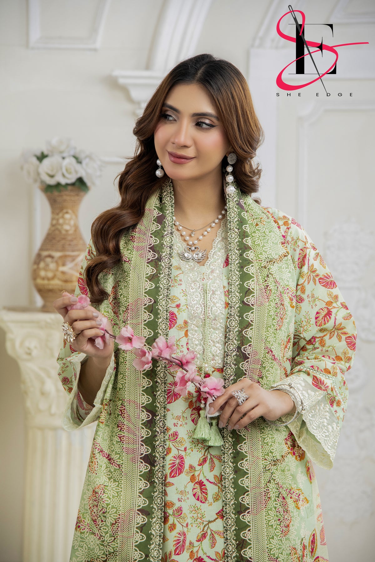 Three Piece Stitched Embroidered Suit - Winters 2024