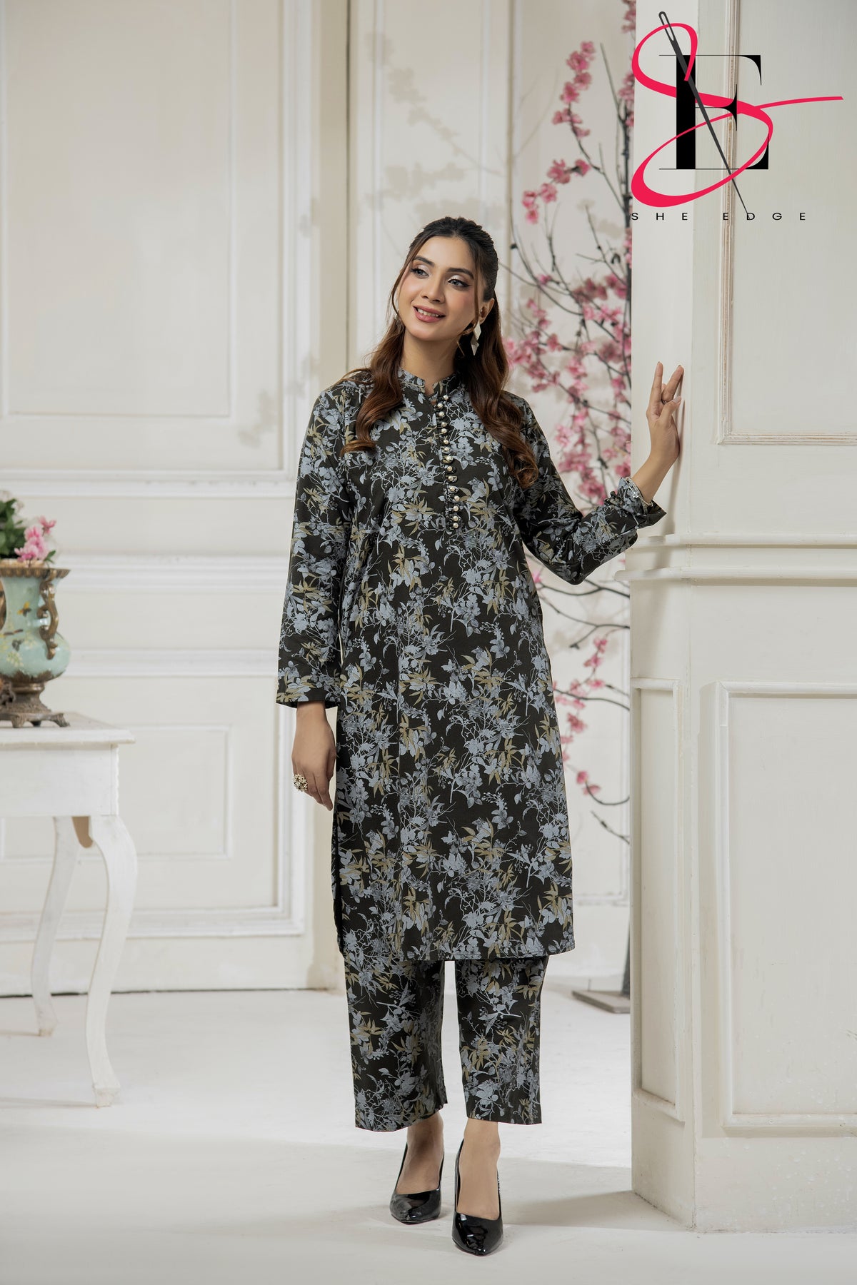 Two Piece Stitched Embroidered Suit -  Winters 2024