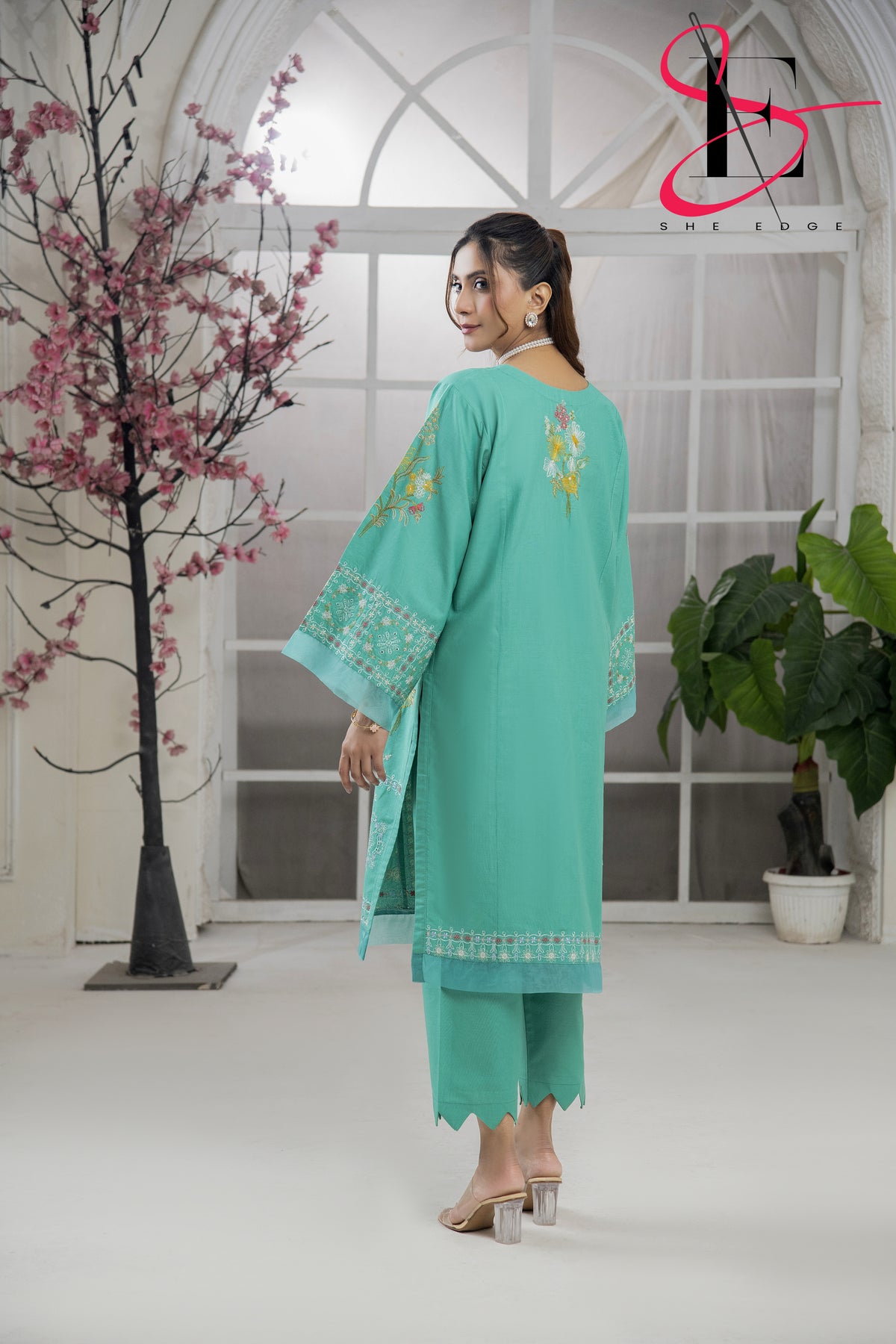 Two Piece Stitched Embroidered Suit -  Winters 2024