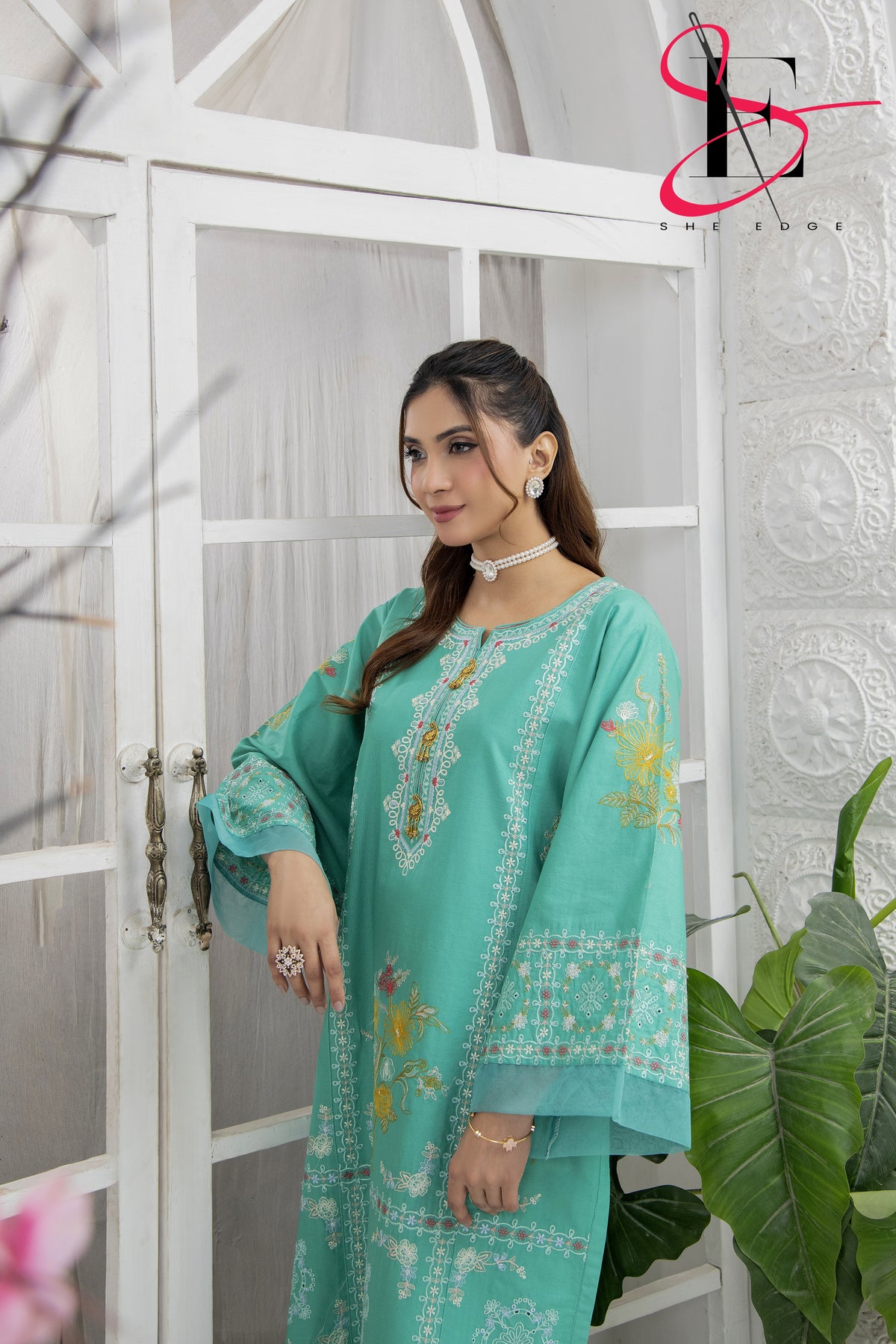 Two Piece Stitched Embroidered Suit -  Winters 2024