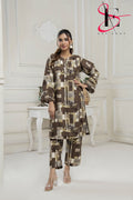 Soft Courtrai Digital Print Suit Two Pc