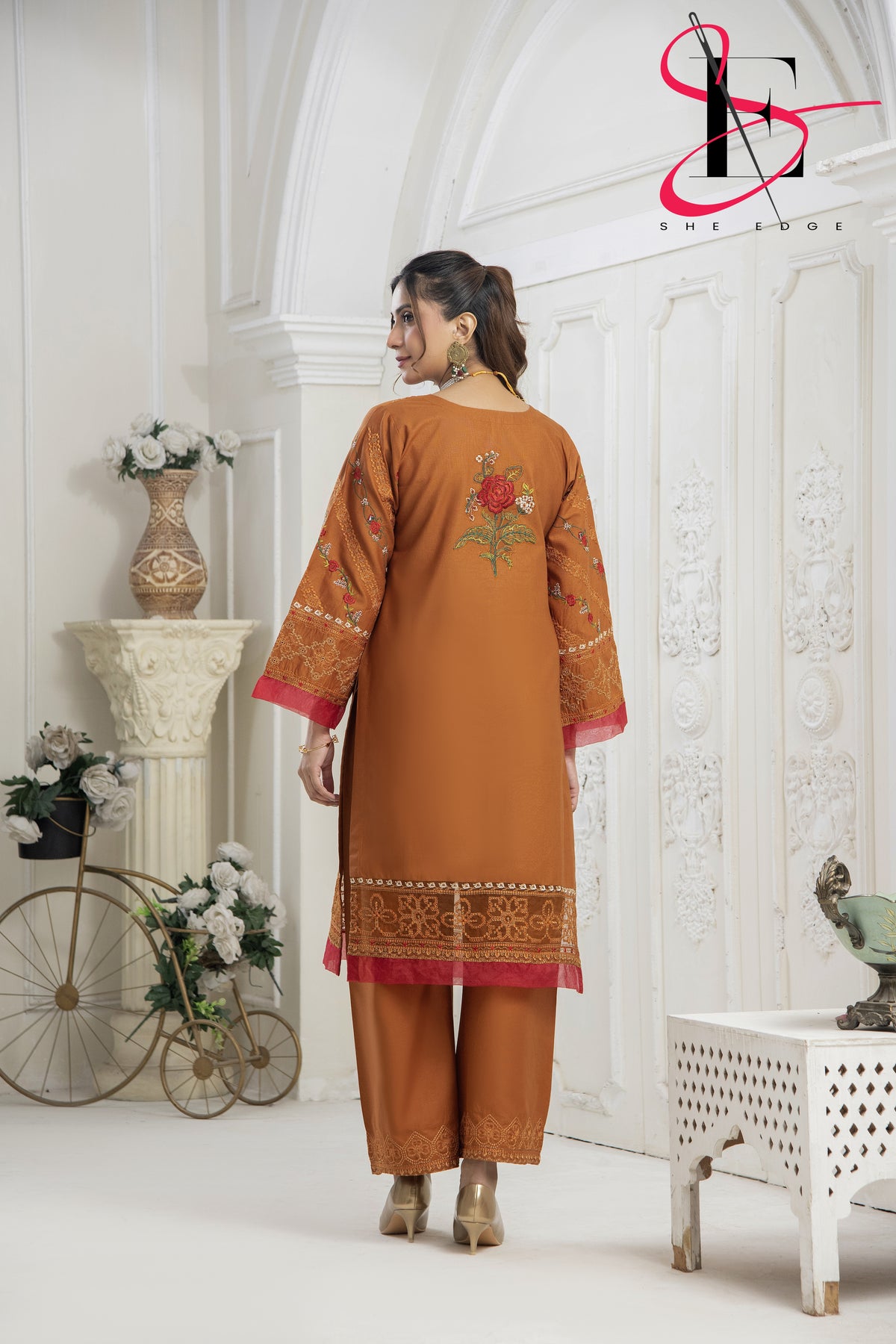 Two Piece Stitched Embroidered Suit -  Winters 2024