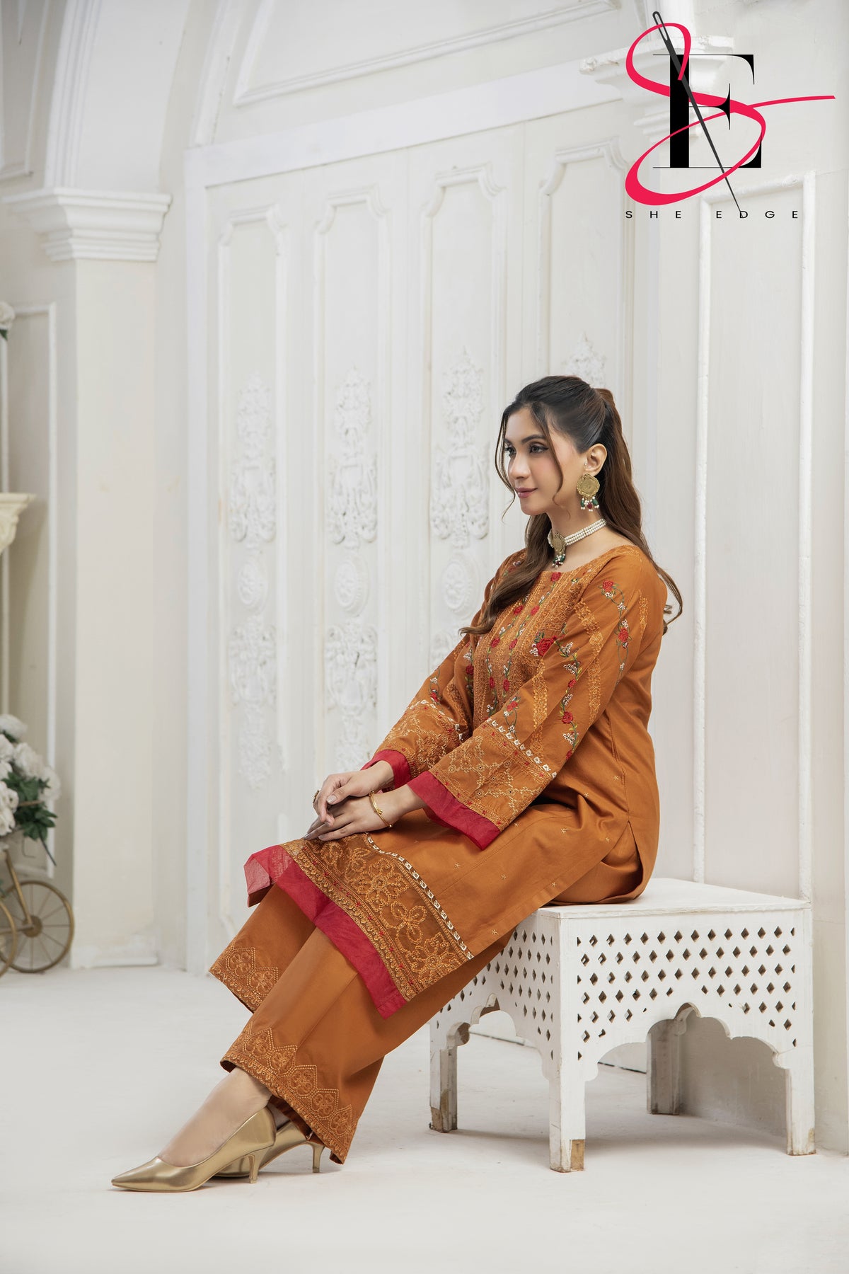 Two Piece Stitched Embroidered Suit -  Winters 2024