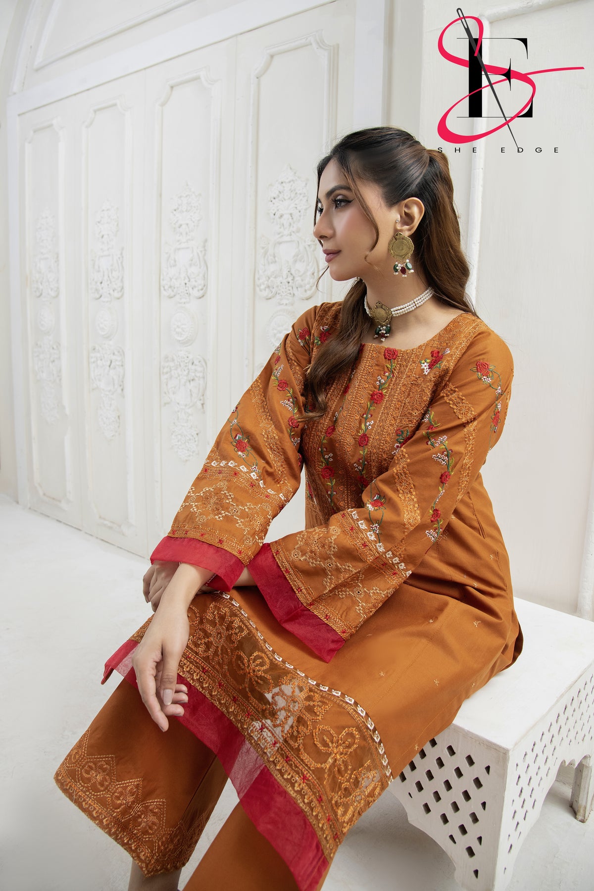 Two Piece Stitched Embroidered Suit -  Winters 2024