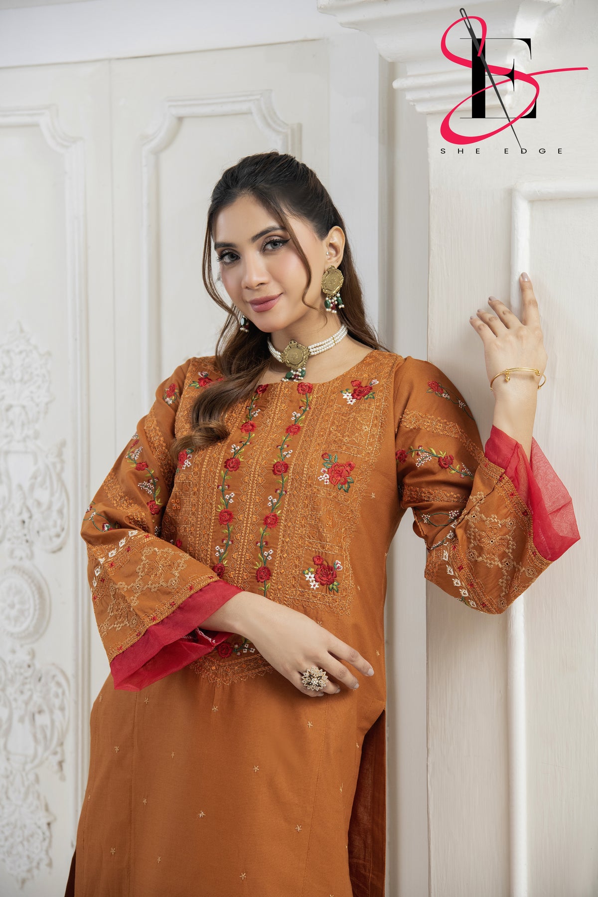 Two Piece Stitched Embroidered Suit -  Winters 2024