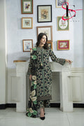Three Piece Stitched Embroidered Suit - Winters 2024