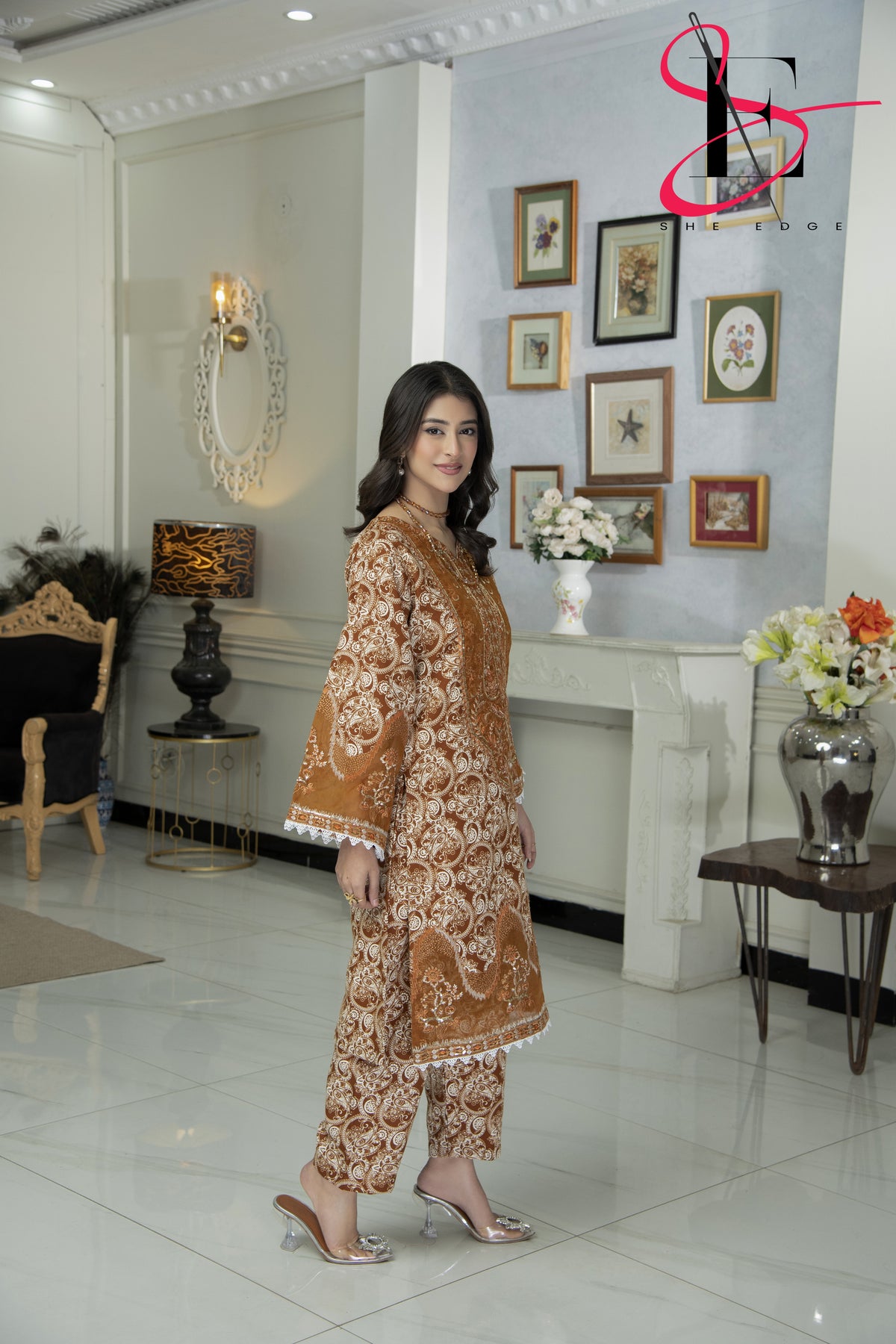 Two Piece Stitched Embroidered Suit -  Winters 2024