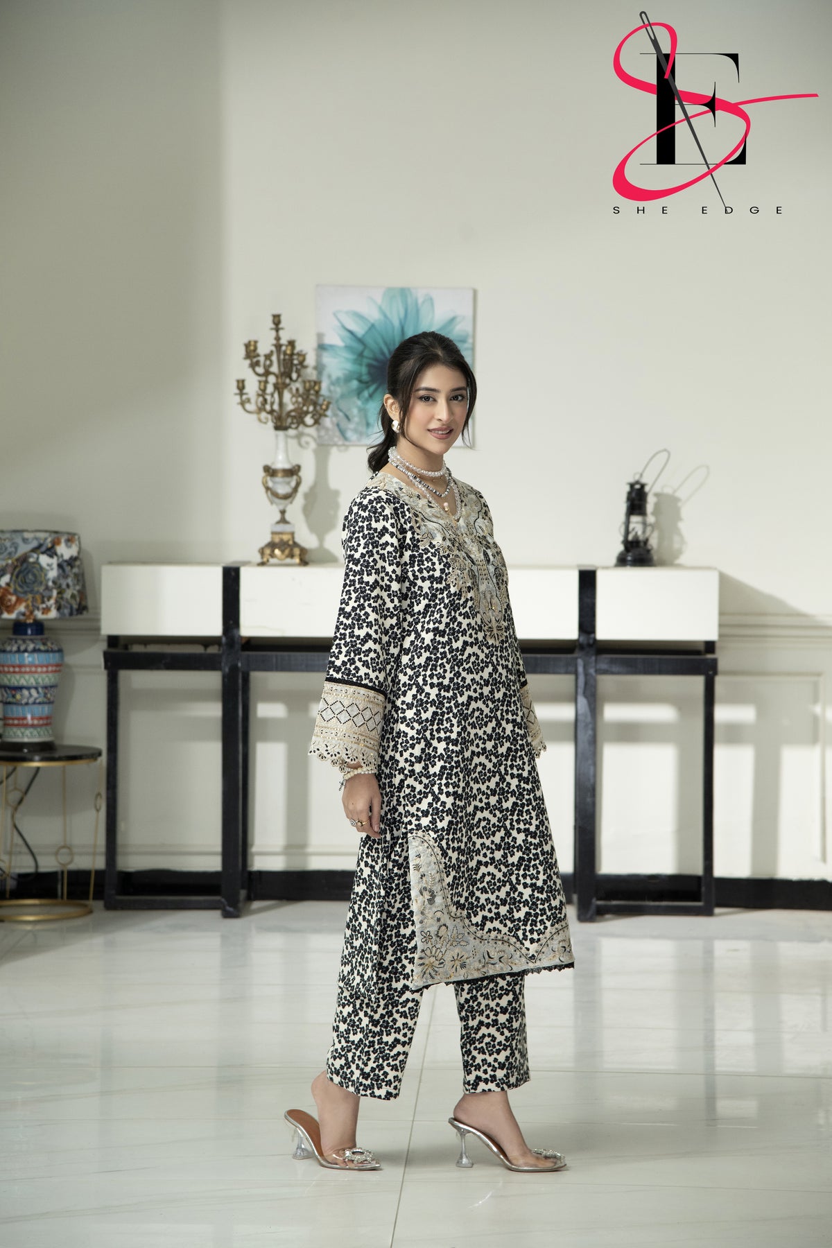 Two Piece Stitched Embroidered Suit -  Winters 2024