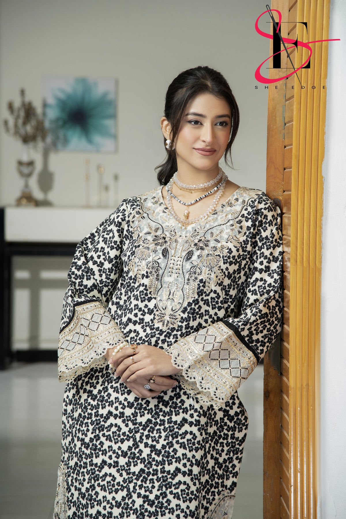 Two Piece Stitched Embroidered Suit -  Winters 2024