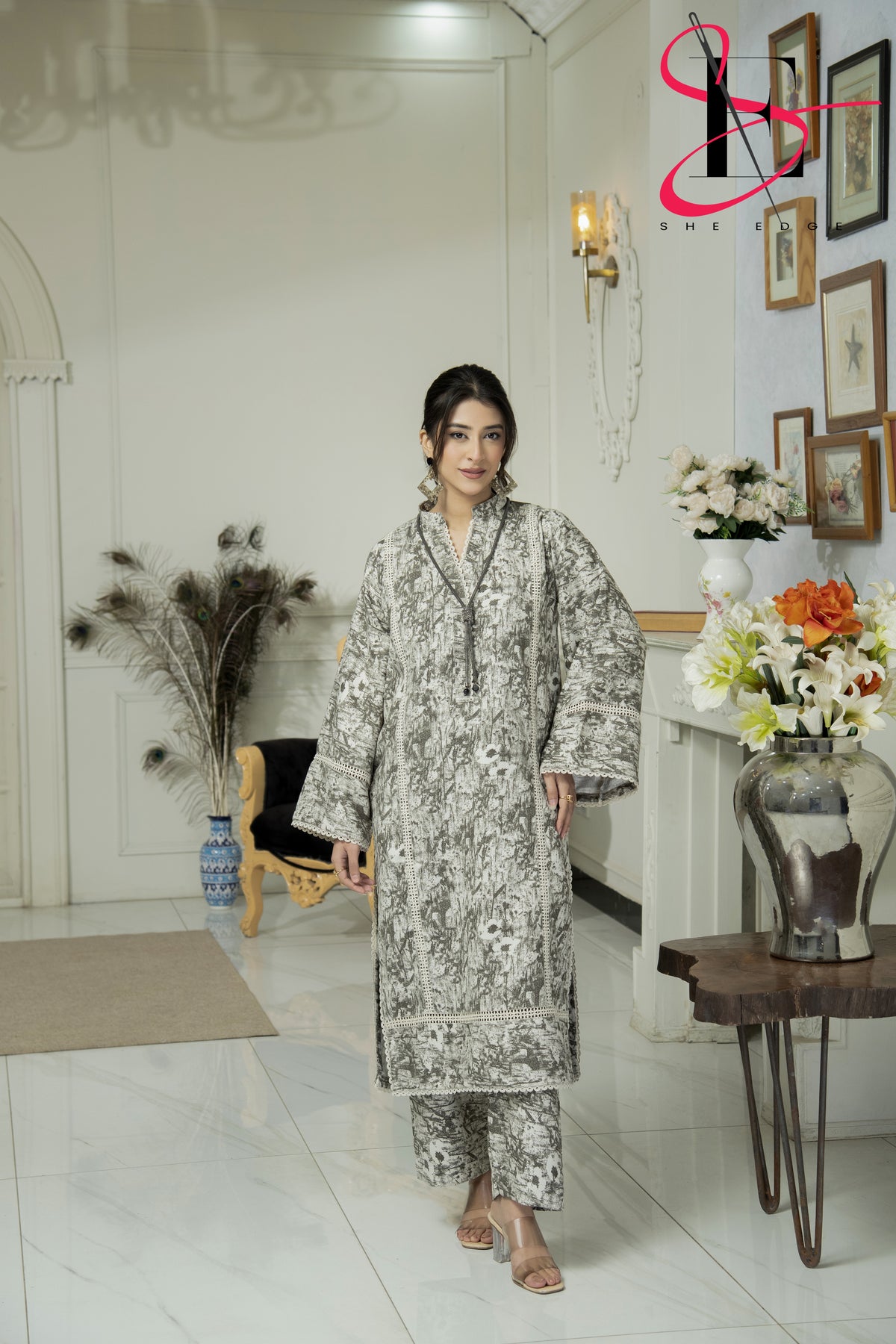 Two Piece Stitched Embroidered Suit -  Winters 2024