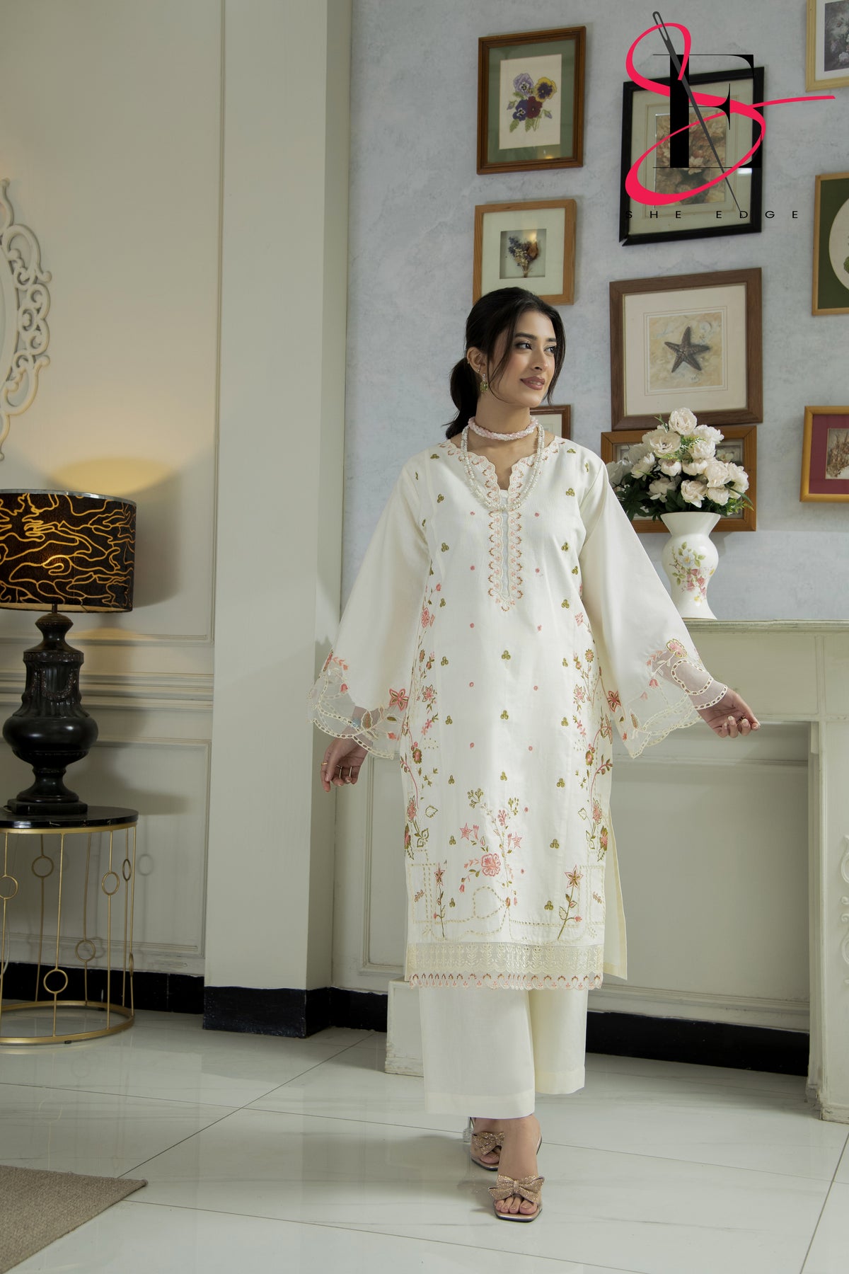 Two Piece Stitched Embroidered Suit -  Winters 2024