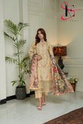 Three Piece Stitched Embroidered Suit - Winters 2024