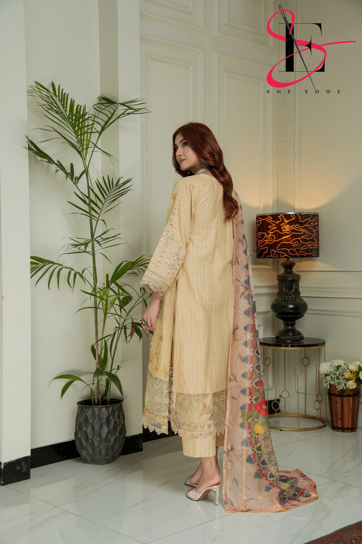 Three Piece Stitched Embroidered Suit - Winters 2024