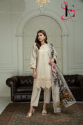 Three Piece Stitched Embroidered Suit - Winters 2024