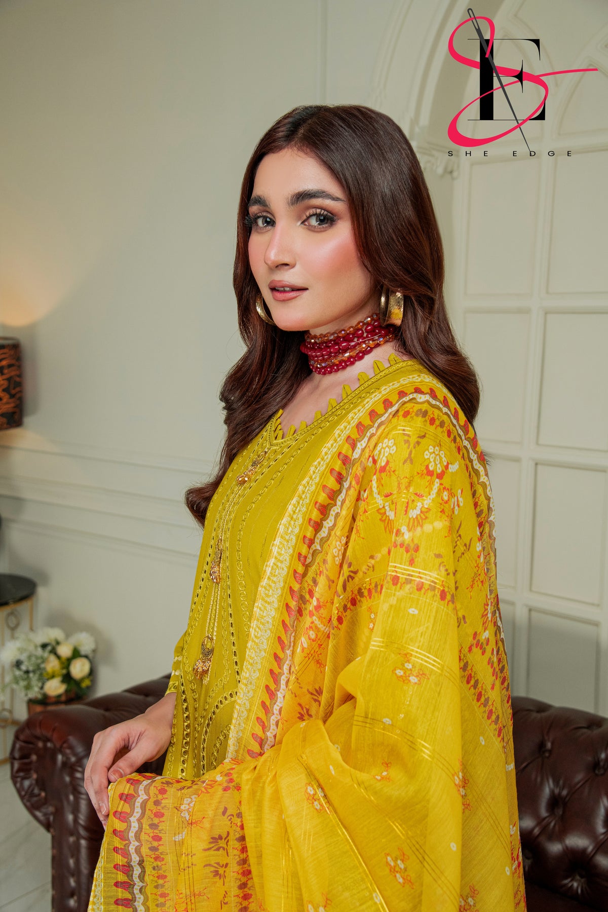 Three Piece Stitched Embroidered Suit - Winters 2024