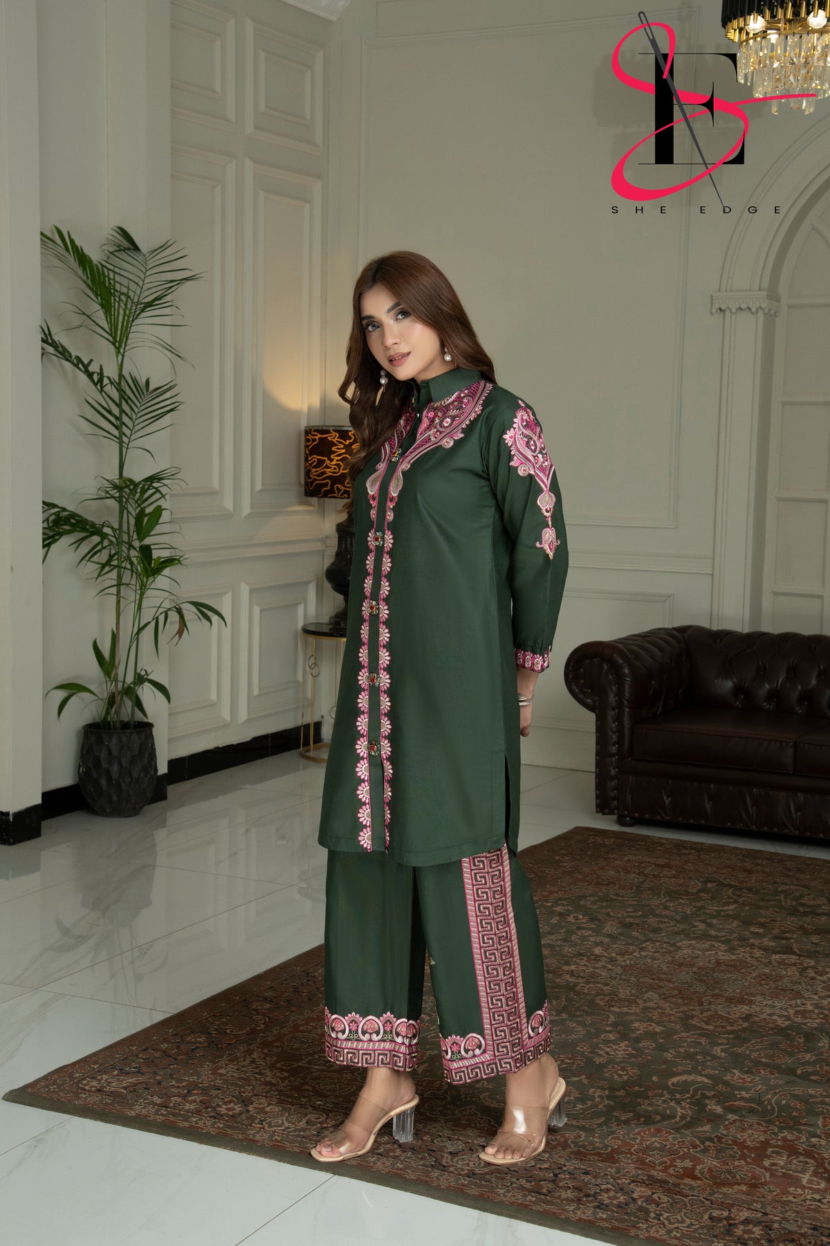 Two Piece Stitched Embroidered Suit -  Winters 2024