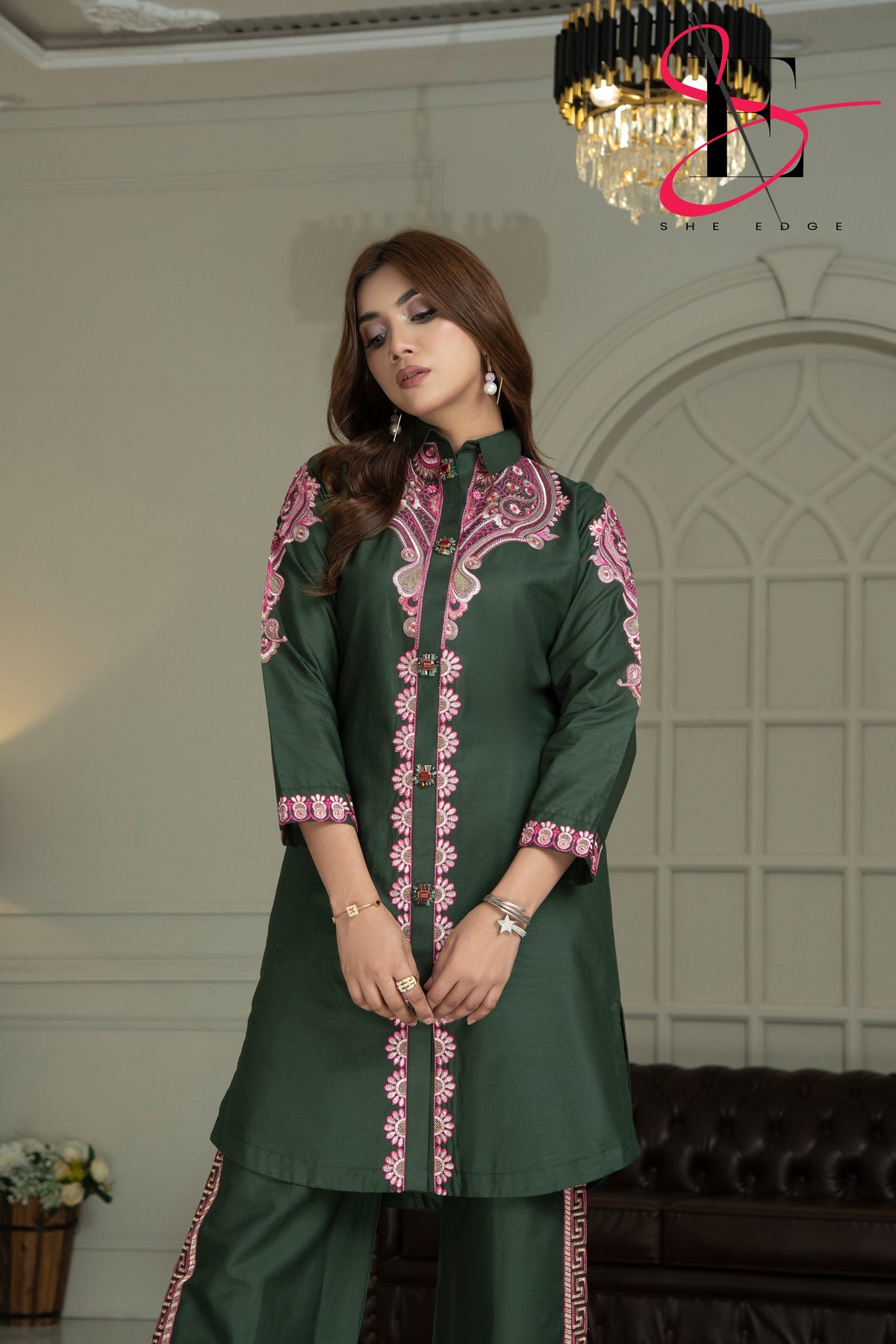 Two Piece Stitched Embroidered Suit -  Winters 2024