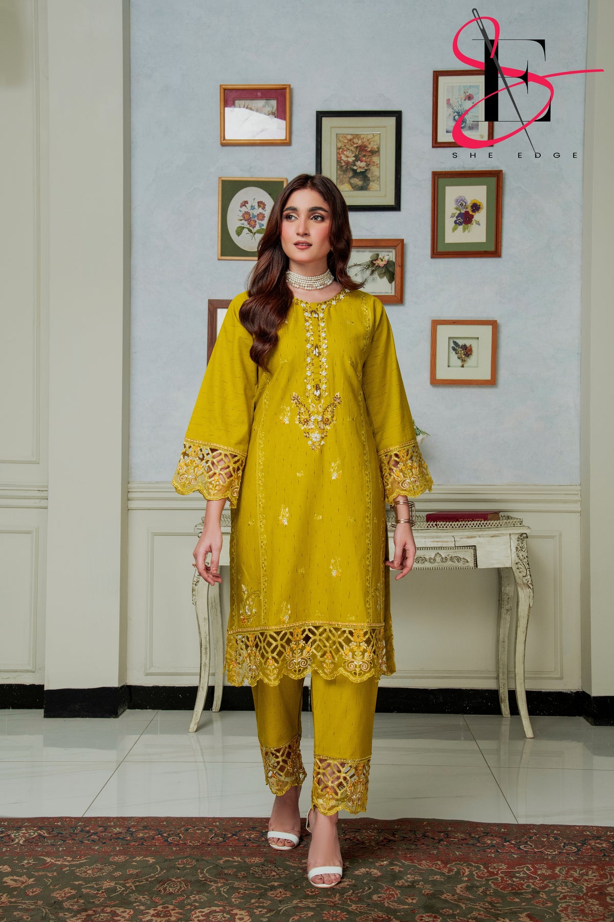 Two Piece Stitched Embroidered Suit -  Winters 2024