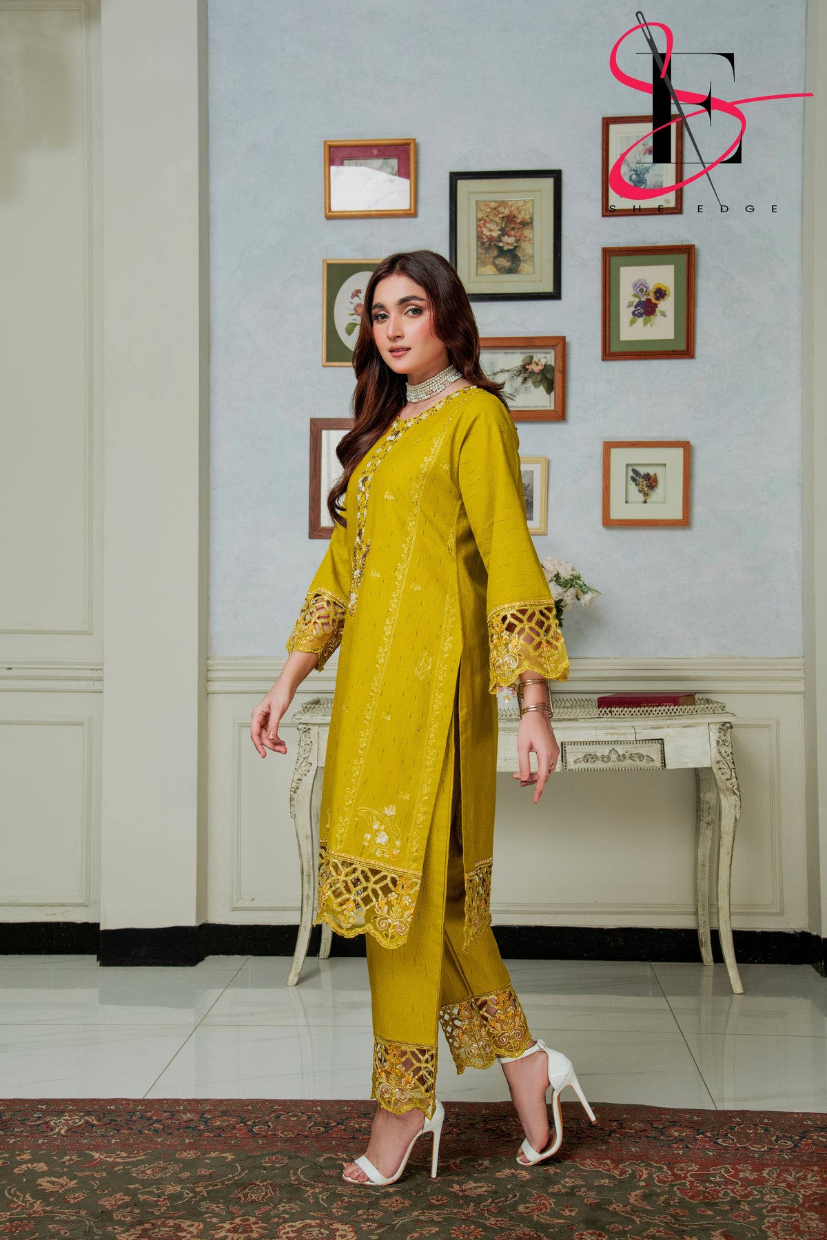 Two Piece Stitched Embroidered Suit -  Winters 2024