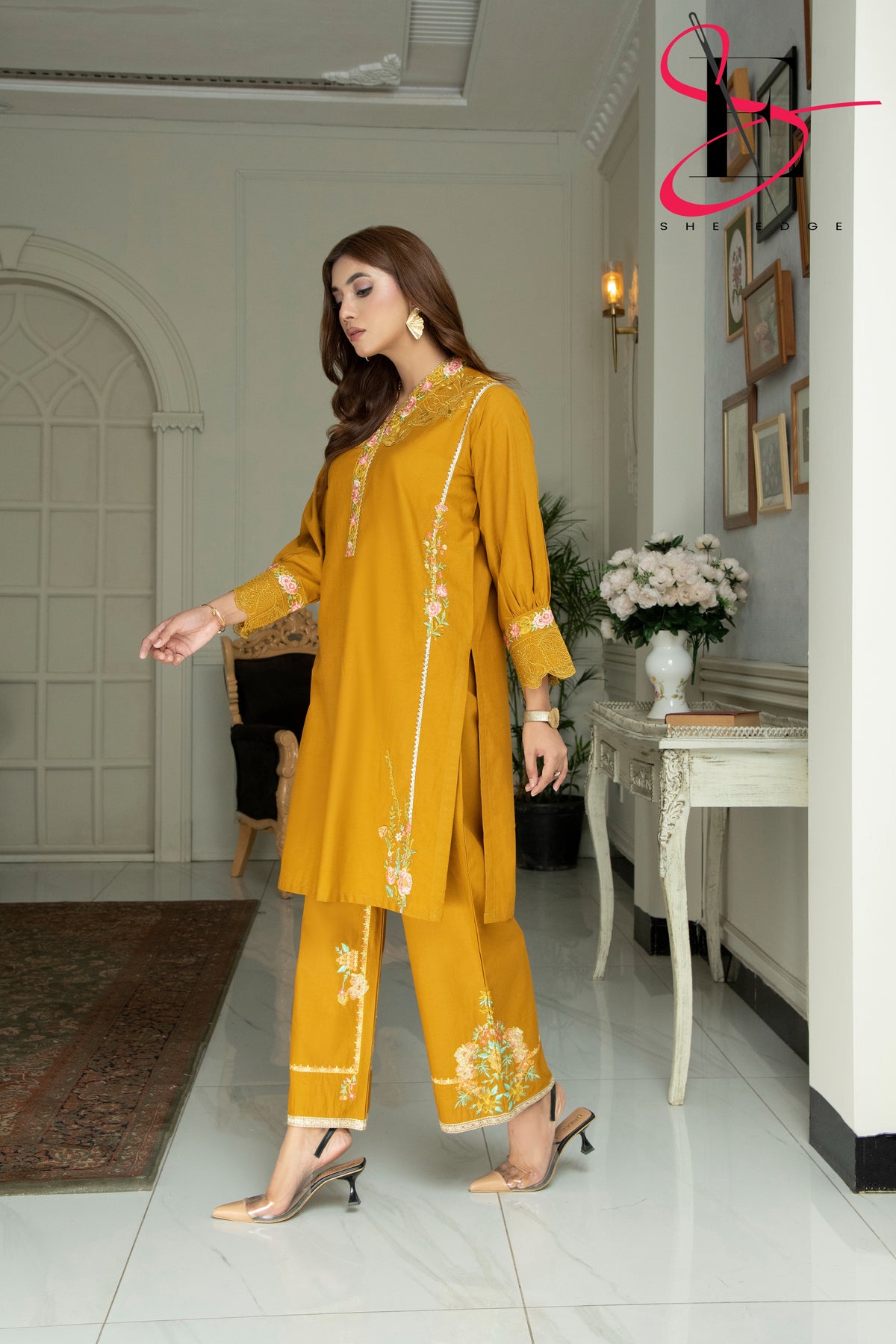 Two Piece Stitched Embroidered Suit -  Winters 2024