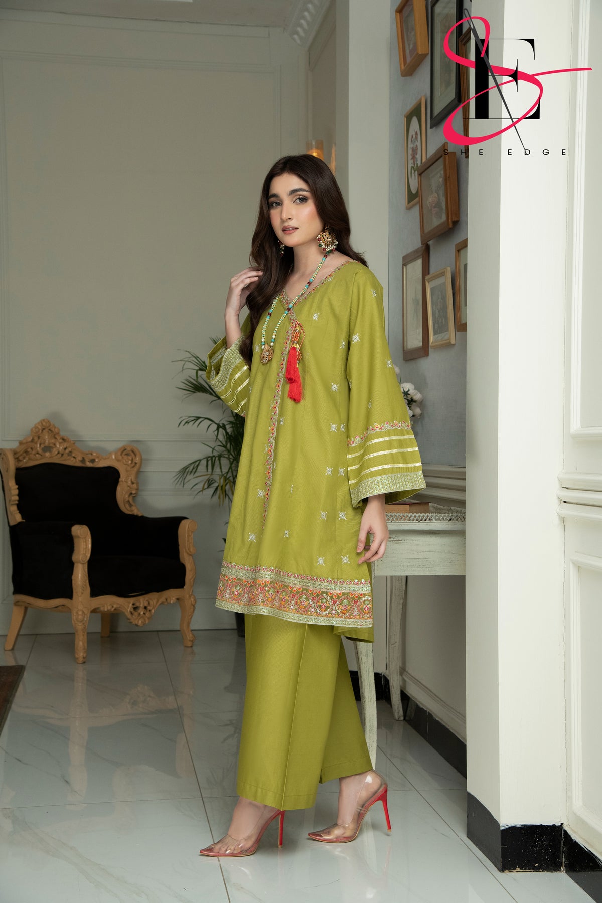 Two Piece Stitched Embroidered Suit -  Winters 2024