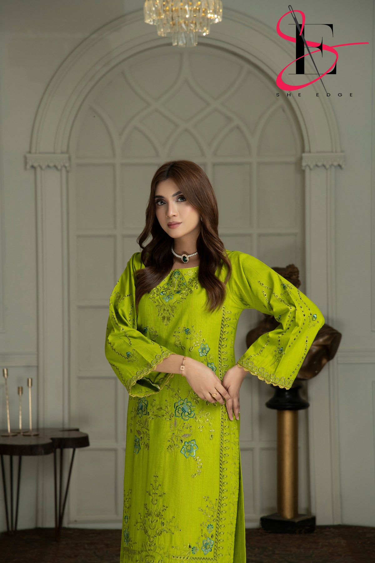 Two Piece Stitched Embroidered Suit -  Winters 2024