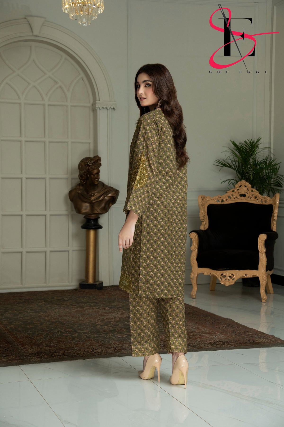 Two Piece Stitched Embroidered Suit -  Winters 2024