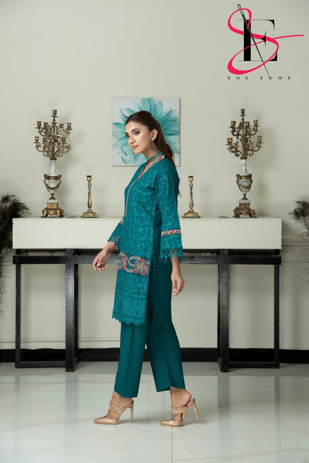 Two Piece Stitched Embroidered Suit -  Winters 2024