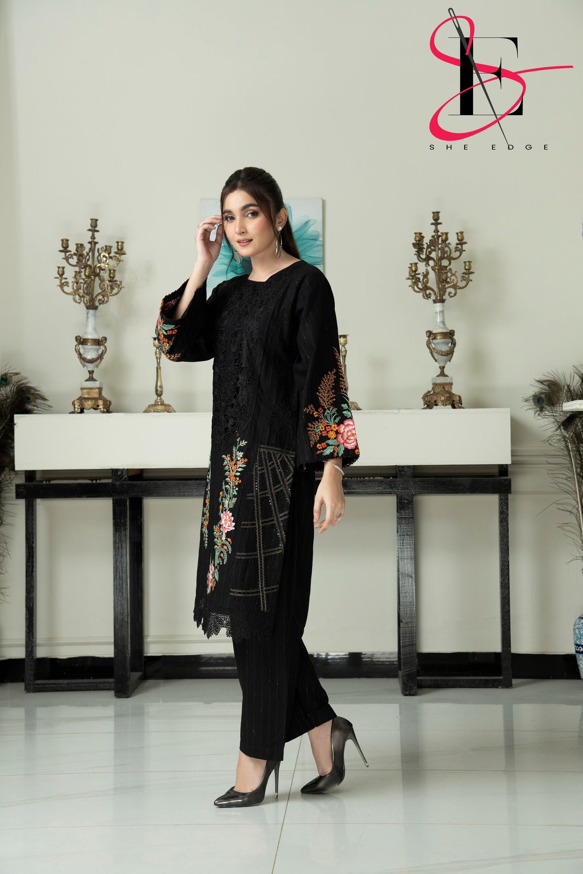 Two Piece Stitched Embroidered Suit -  Winters 2024