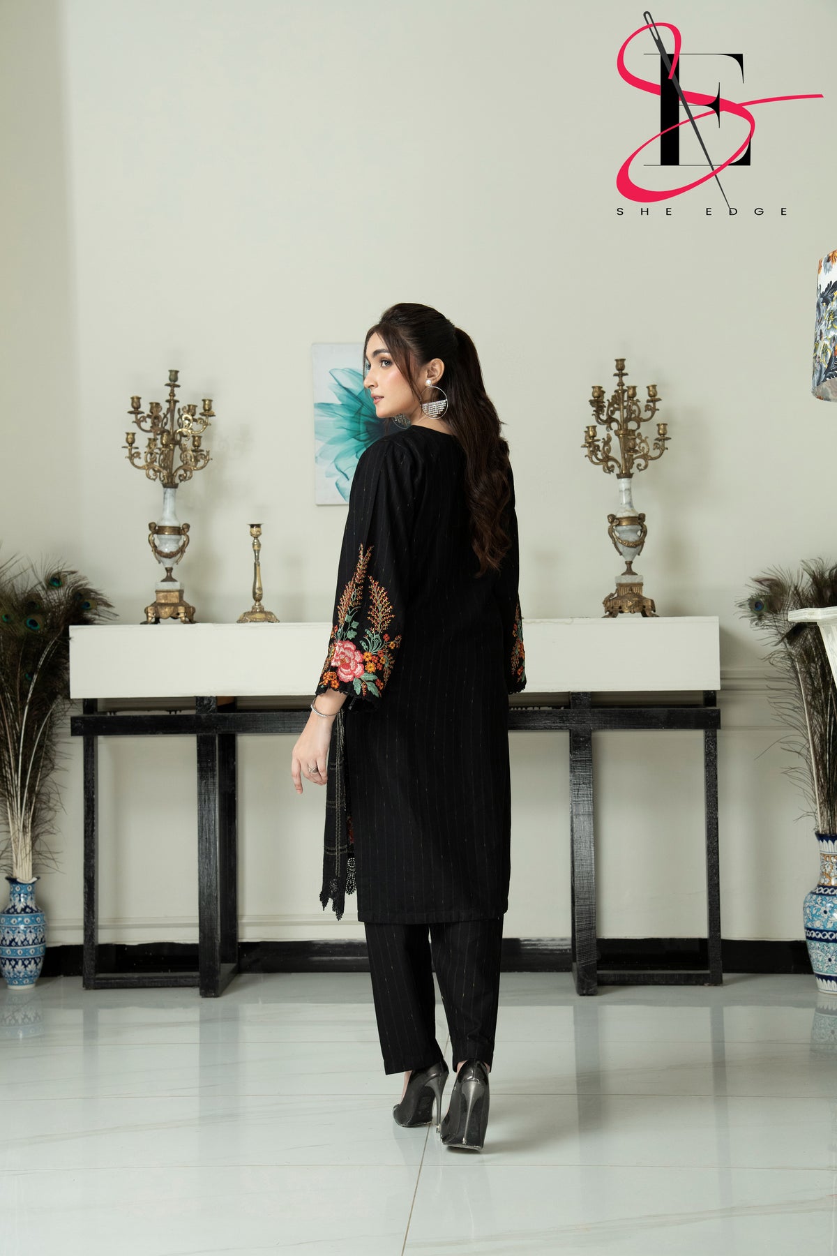 Two Piece Stitched Embroidered Suit -  Winters 2024