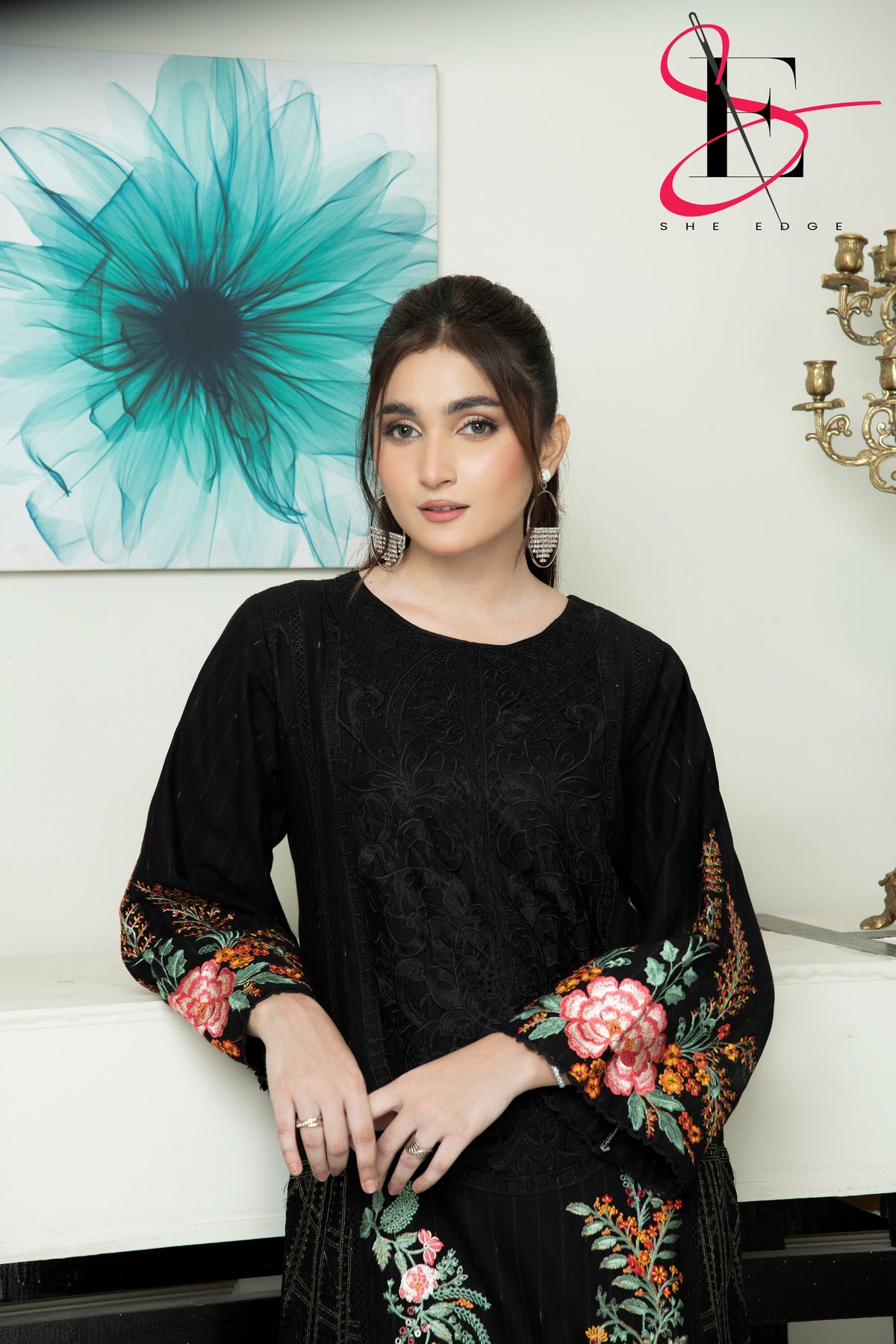 Two Piece Stitched Embroidered Suit -  Winters 2024