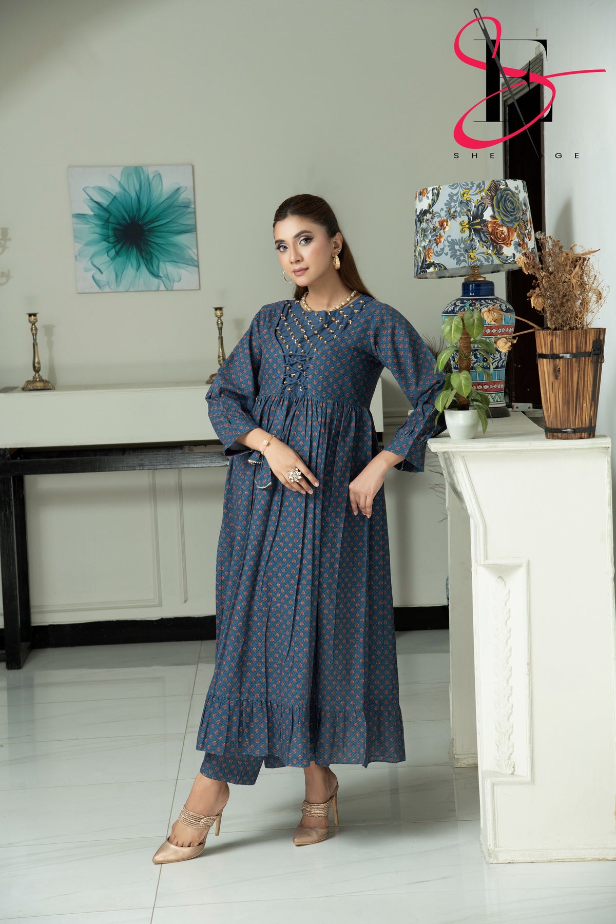 Two Piece Stitched Embroidered Suit -  Winters 2024