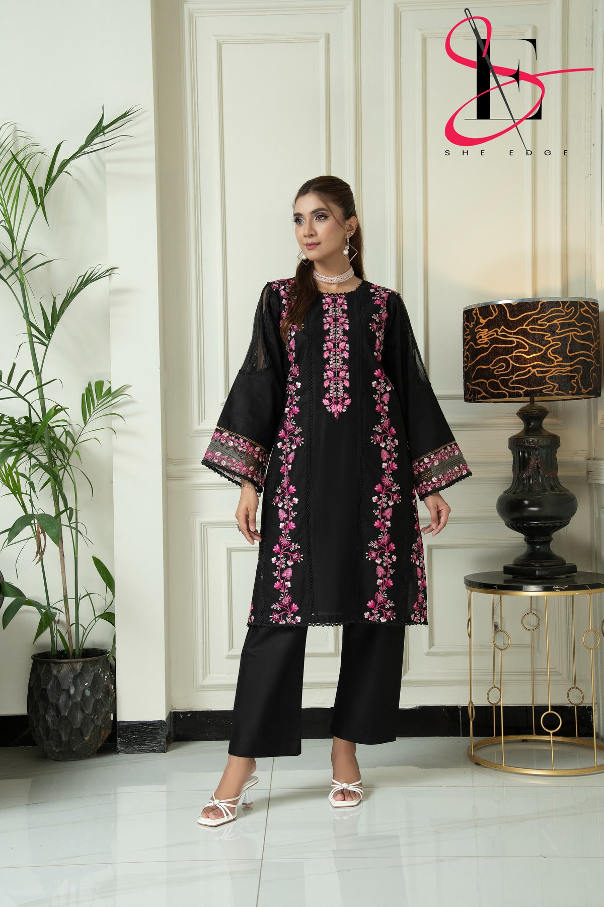 Two Piece Stitched Embroidered Suit -  Winters 2024