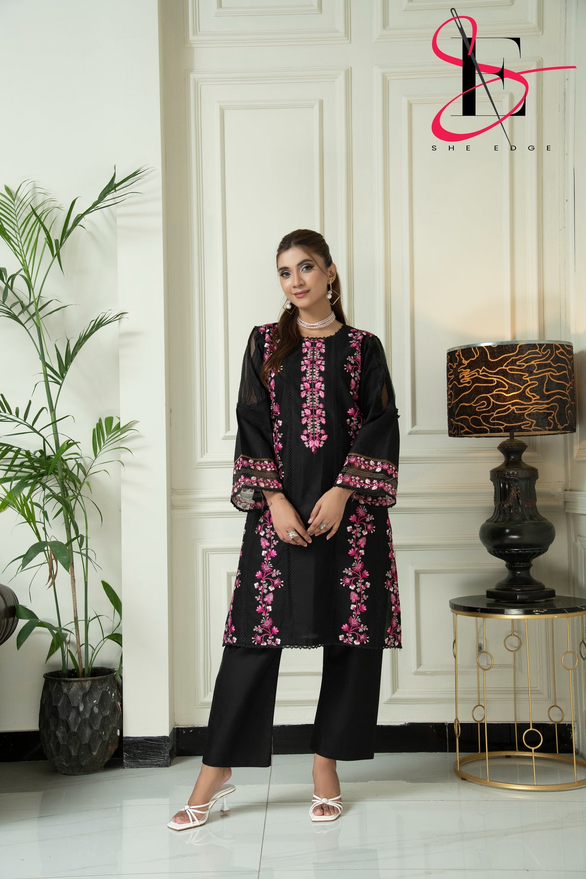 Two Piece Stitched Embroidered Suit -  Winters 2024