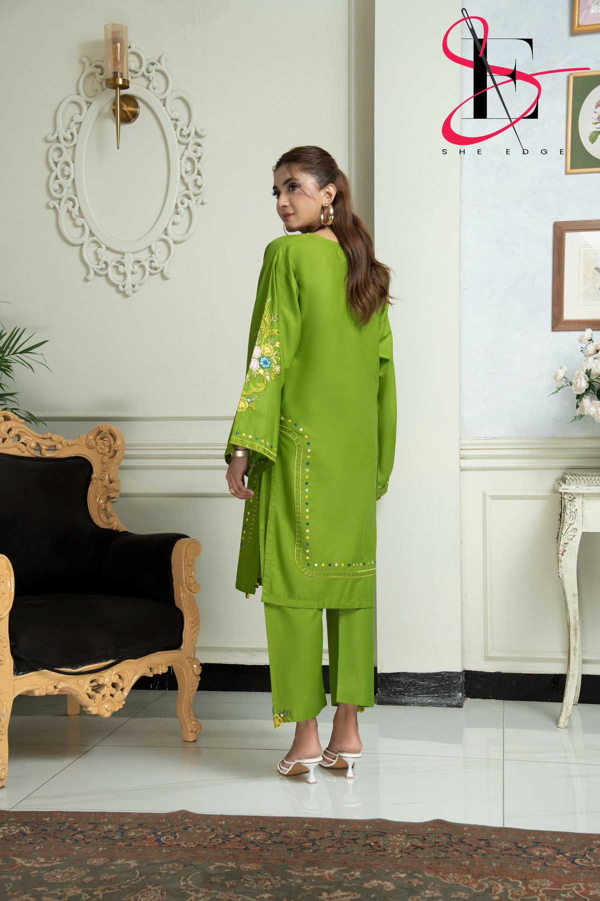 Two Piece Stitched Embroidered Suit -  Winters 2024