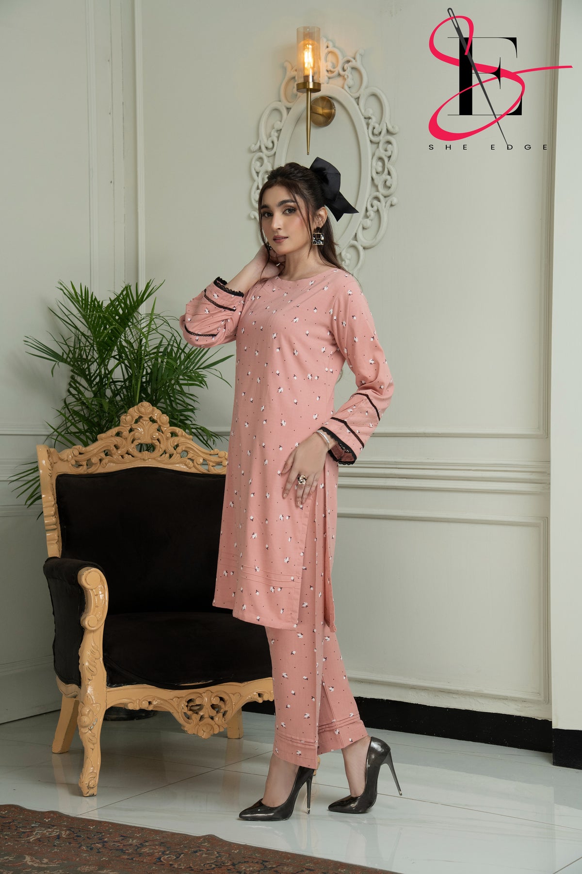 Two Piece Stitched Embroidered Suit -  Winters 2024