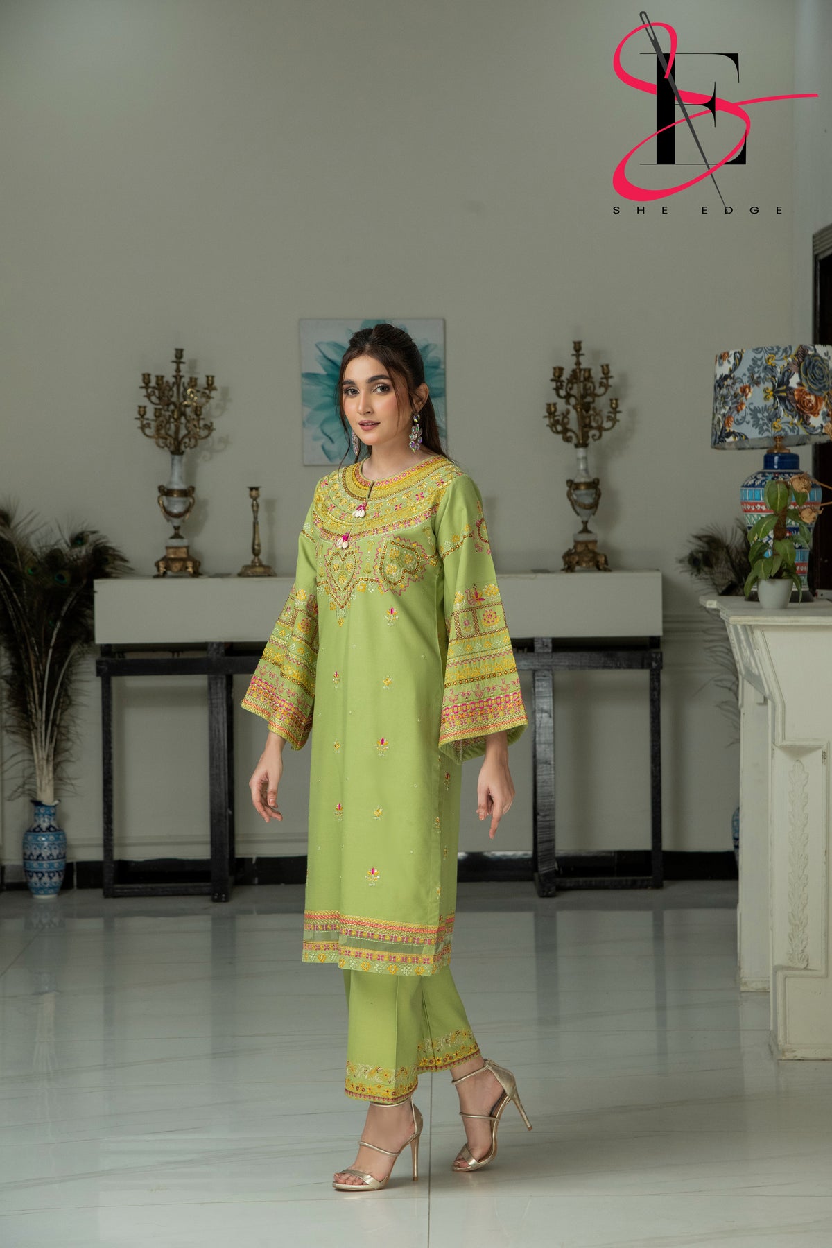 Two Piece Stitched Embroidered Suit -  Winters 2024