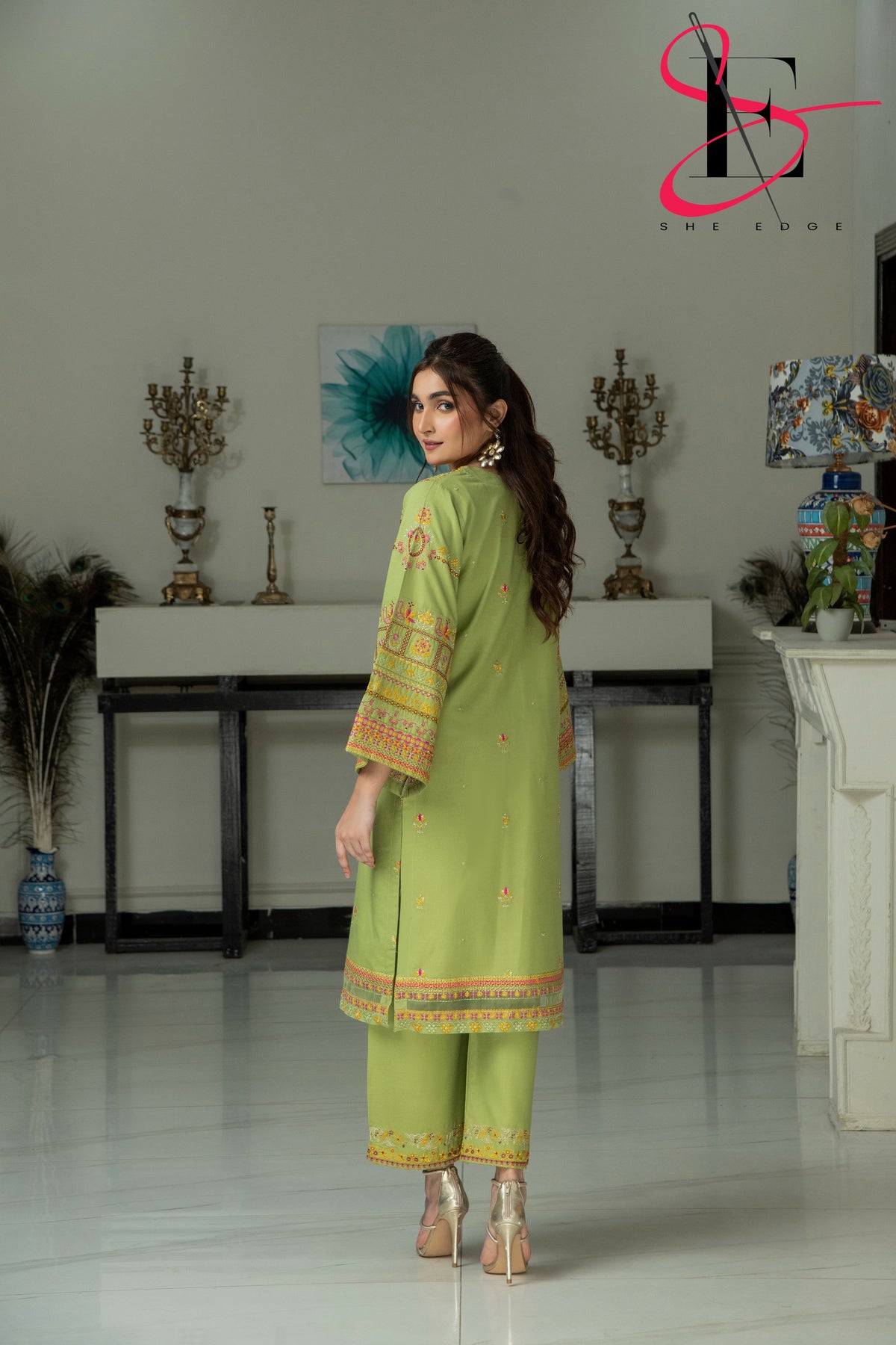 Two Piece Stitched Embroidered Suit -  Winters 2024