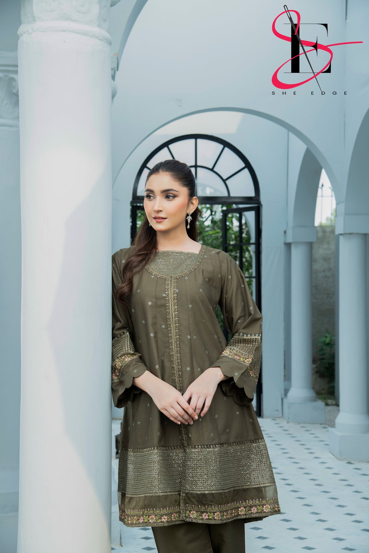 Two Piece Stitched Embroidered Suit -  Winters 2024