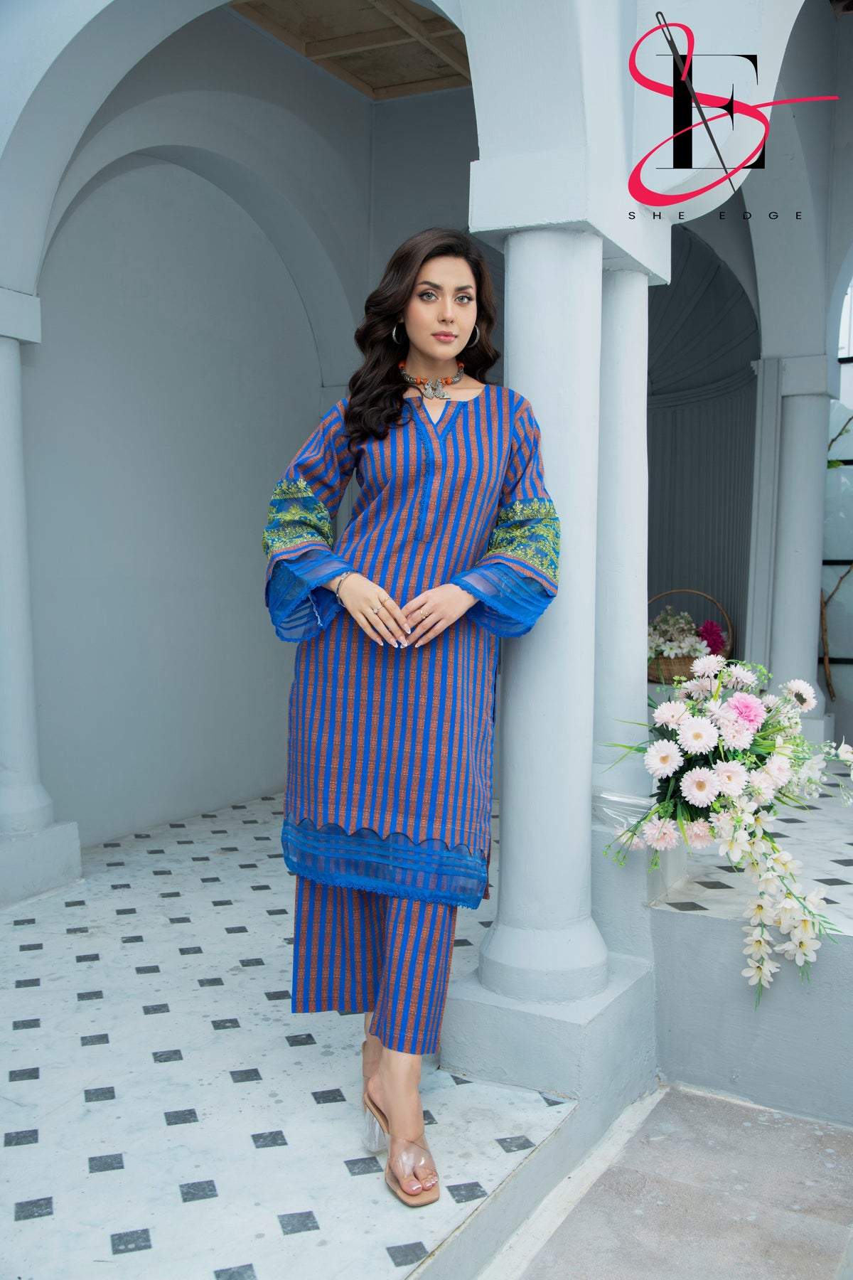 Two Piece Stitched Embroidered Suit -  Winters 2024