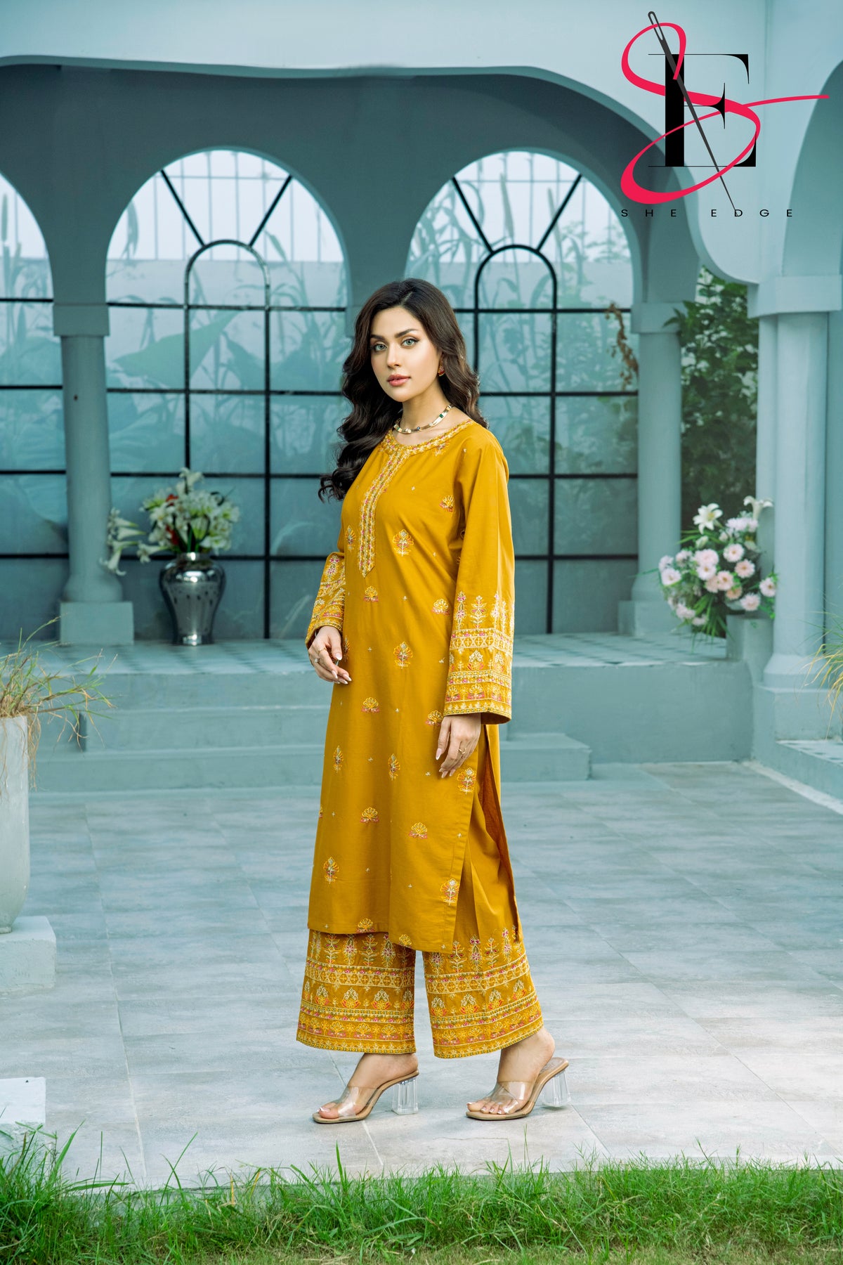 Two Piece Stitched Embroidered Suit -  Winters 2024