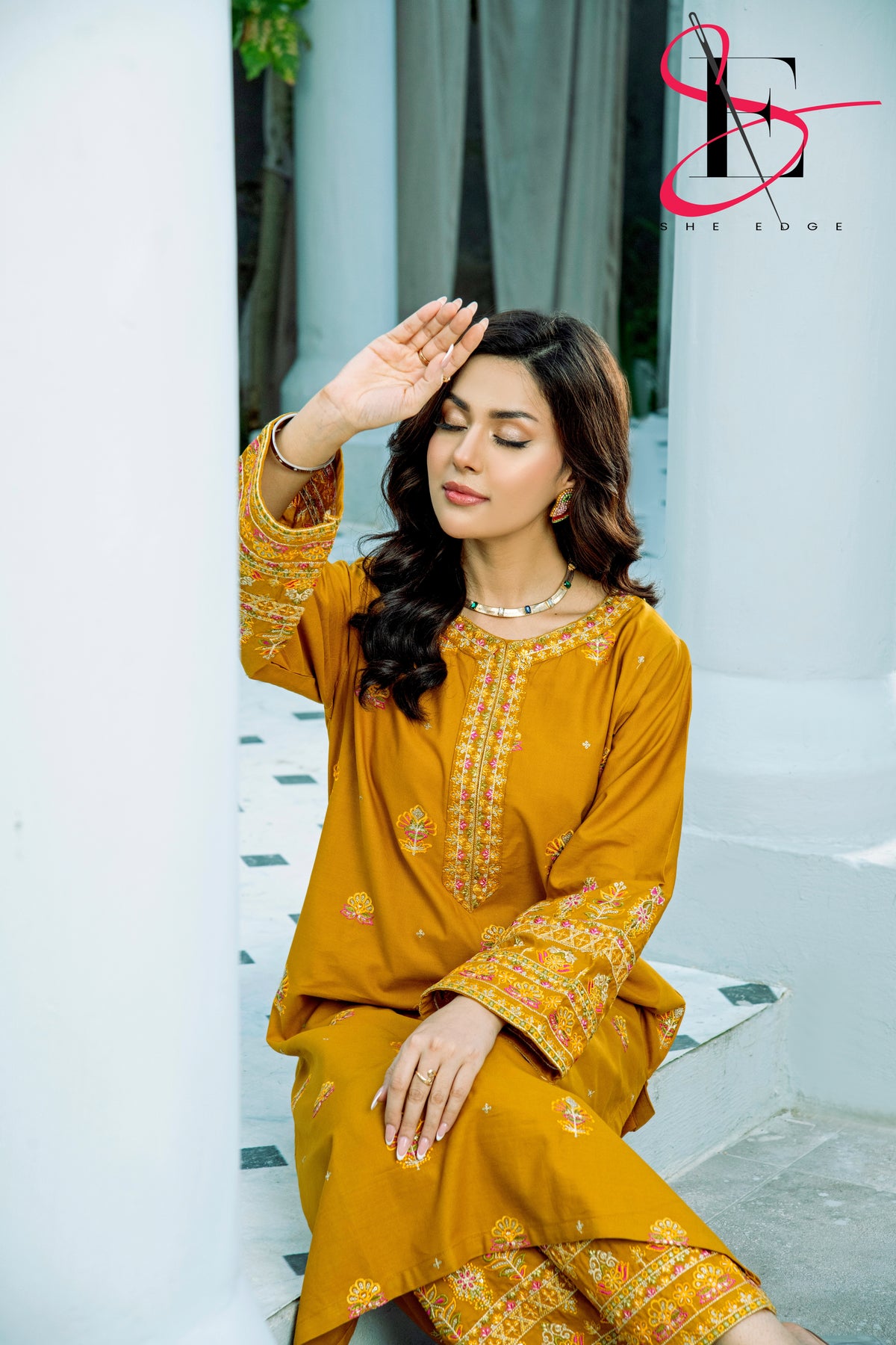 Two Piece Stitched Embroidered Suit -  Winters 2024